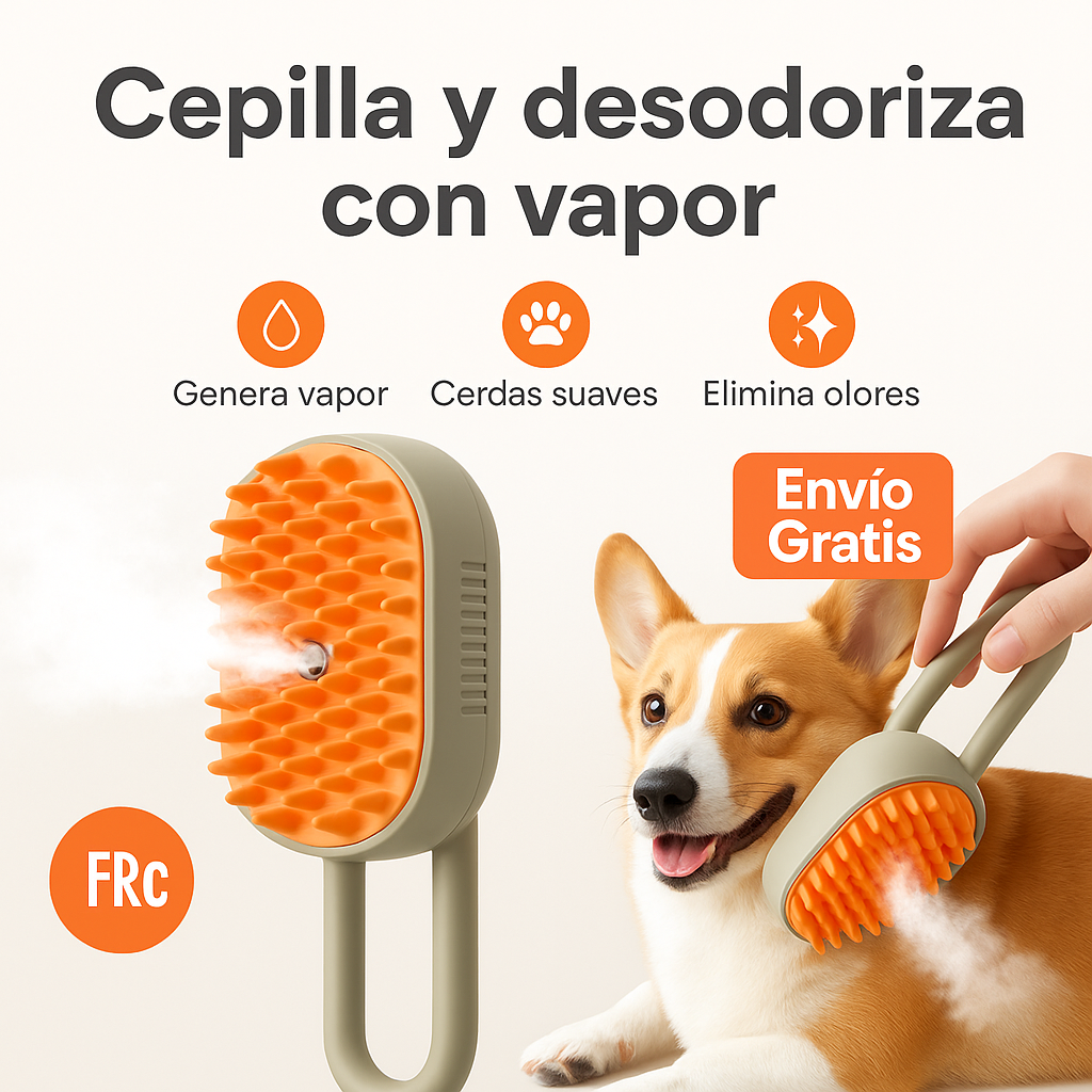 Cepillo Mascota Vapor XL Recargable